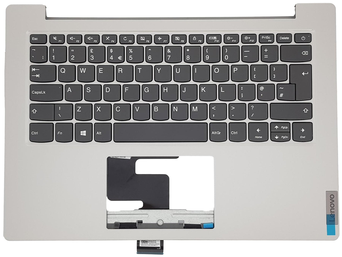 Lenovo IdeaPad 1-14IGL05 Keyboard Palmrest Top Cover UK Grey 5CB0X56965