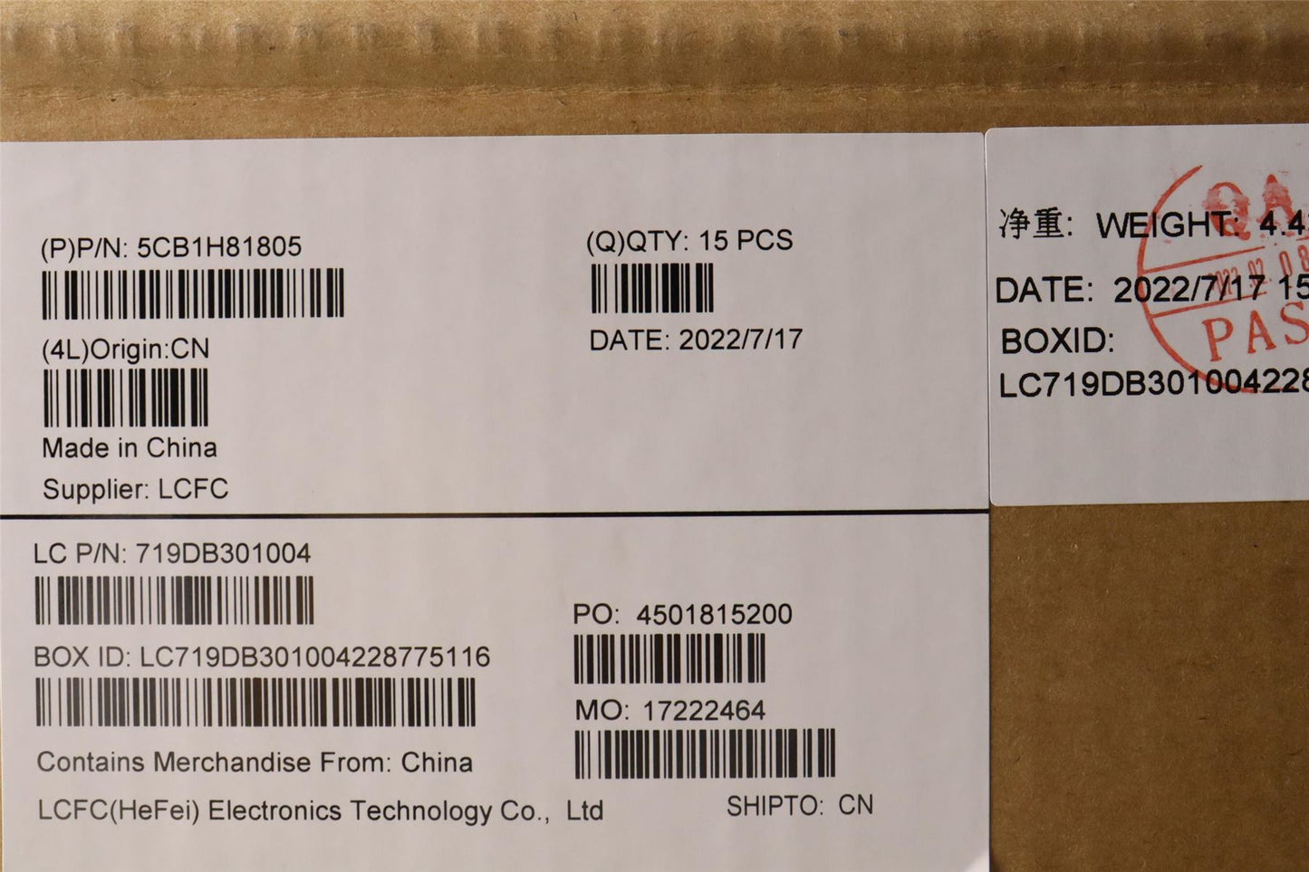 Lenovo FRU PHOENIX D_COV_WWAN_BLK_5G_ASSY 5CB1H81805