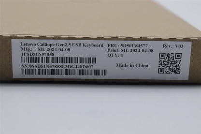 Lenovo DT_KYB Calliope USB G2.5 BK_FR 5D50U84577