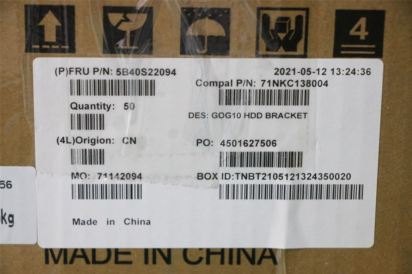 Lenovo 5B40S22094 HDD Bracket C 82K1