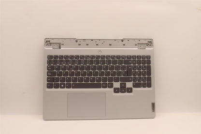Lenovo 5 15IAH7H Palmrest Cover Touchpad Keyboard Spanish Cloud Grey 5CB1F38686