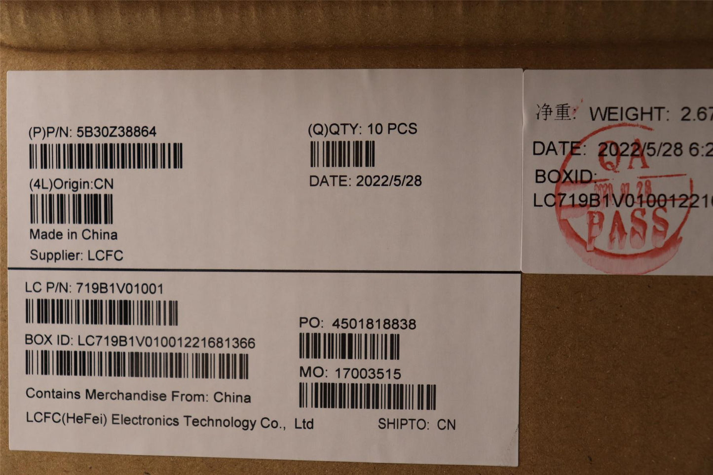 Lenovo FRU BEZEL B_COVER_ASSY_N_MIC 5B30Z38864
