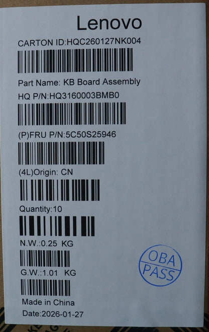 Lenovo CARDPOP PMIC Board_SS OLED_W/ PCB ADH Microphone LED Board 5C50S25946