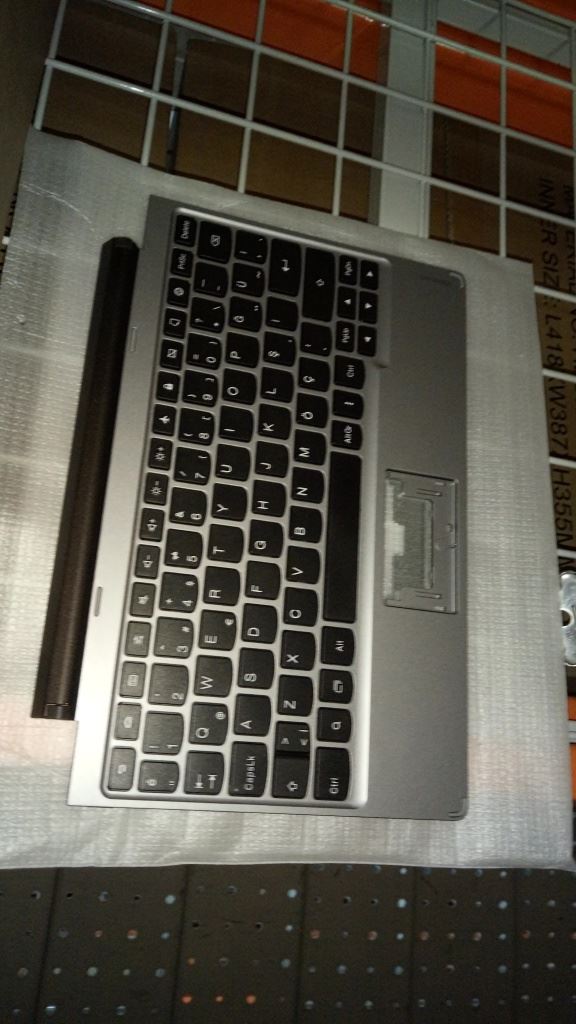 Lenovo A10 Upper Case Sliver W/KB- Turkish Keyboard 90204349