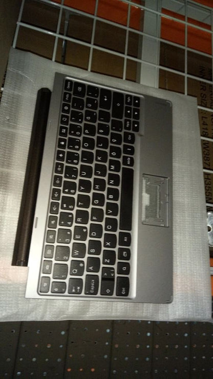 Lenovo A10 Upper Case Sliver W/KB- Turkish Keyboard 90204349
