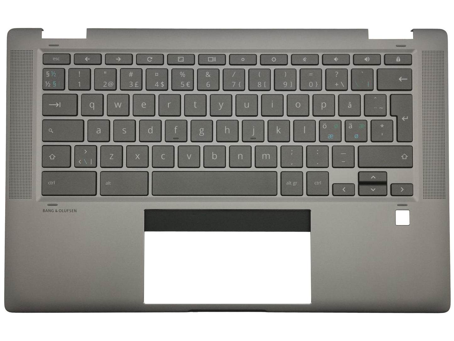 HP Chromebook 14C-CA Palmrest Cover Keyboard Nordic Silver M00330-DH1