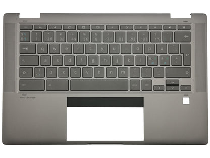 HP Chromebook 14C-CA Palmrest Cover Keyboard Nordic Silver M00330-DH1