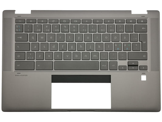 HP Chromebook 14C-CA Palmrest Cover Keyboard Nordic Silver M00330-DH1