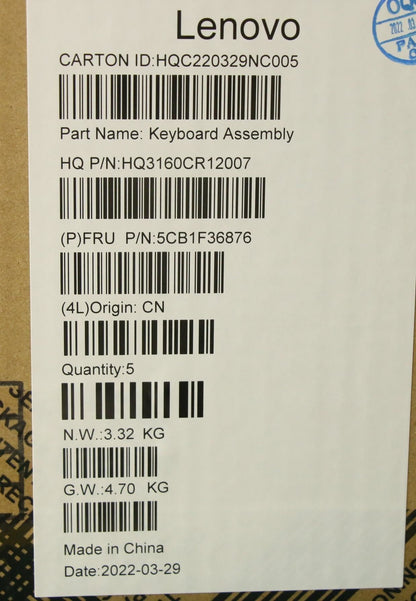 Lenovo Upper Case ASM_BEL H 82QQ SG_UMA 5CB1F36876
