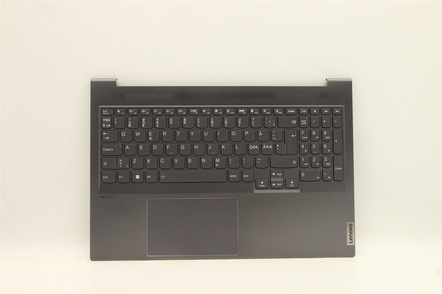 Lenovo Yoga 7 16ACH6 Palmrest Cover Touchpad Keyboard Nordic Black 5CB1F36984