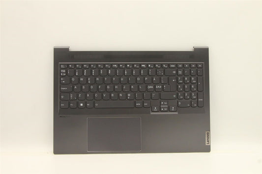 Lenovo Yoga 7 16ACH6 Palmrest Cover Touchpad Keyboard Nordic Black 5CB1F36984