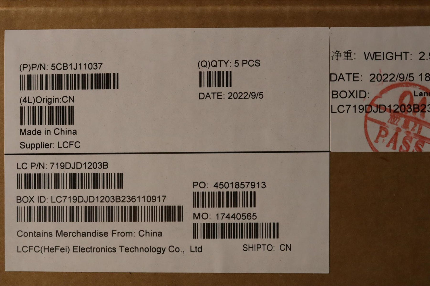 Lenovo Upper Case ASM_SWS L82QF FPSB 5CB1J11037