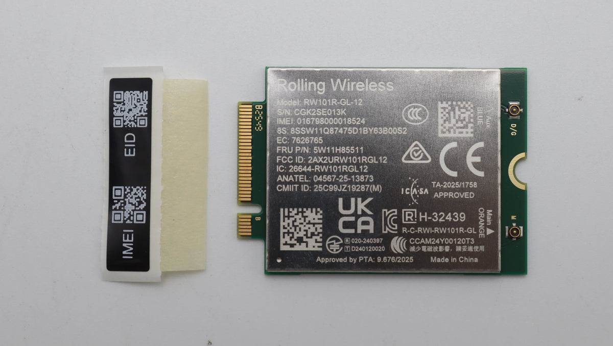 Lenovo WIRELESS Wireless,WWAN,RL,RW101R CAT12 WWAN Board 5W11H85511