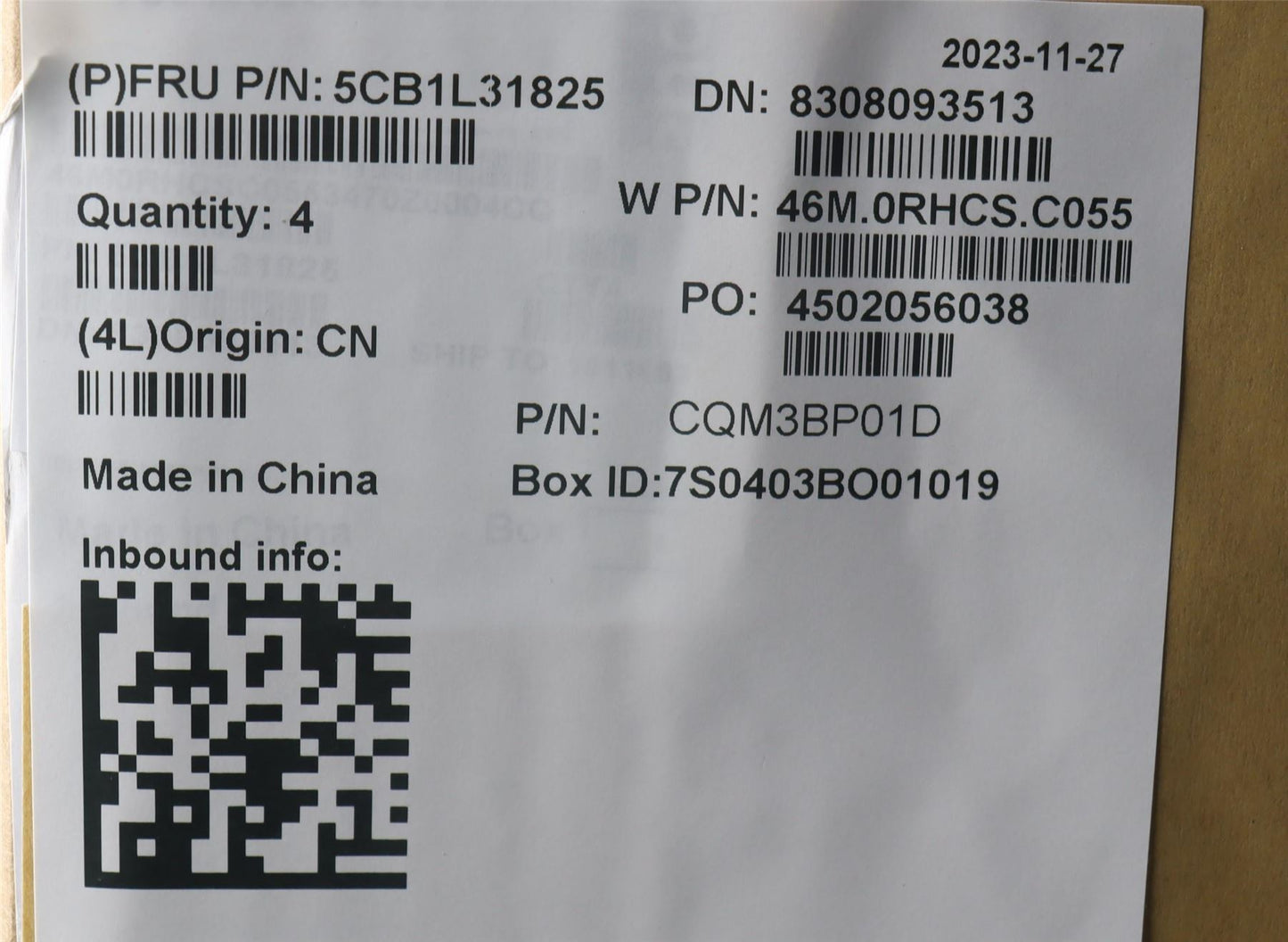 Lenovo Upper Case ASM_BEL W 82Y1 AG 5CB1L31825