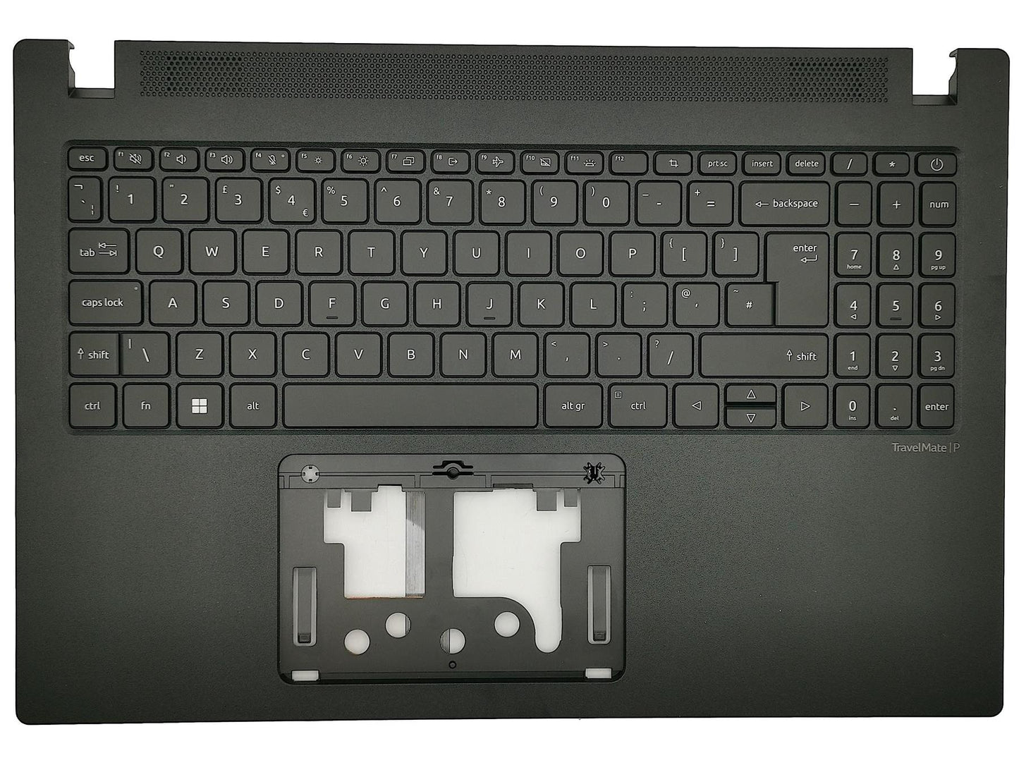 Acer Travelmate P215-54 Palmrest Cover Keyboard UK Black Backlit 6B.VVRN7.031