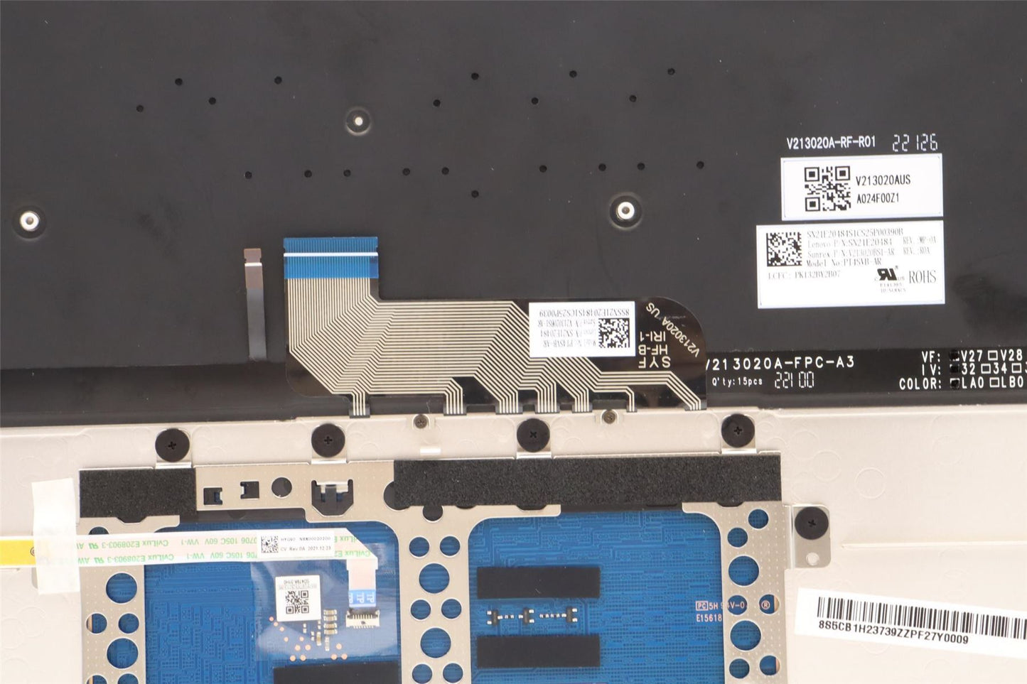Lenovo IdeaPad 9 14IAP7 Palmrest Cover Touchpad Keyboard Arabic 5CB1H23739