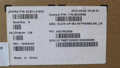 Lenovo ThinkBook 14 G5 IRL Palmrest Cover Touchpad Keyboard US Grey 5CB1L41532