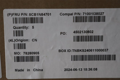 Lenovo Upper Case ASM SWS C 83DH LGRGB 5CB1N84701