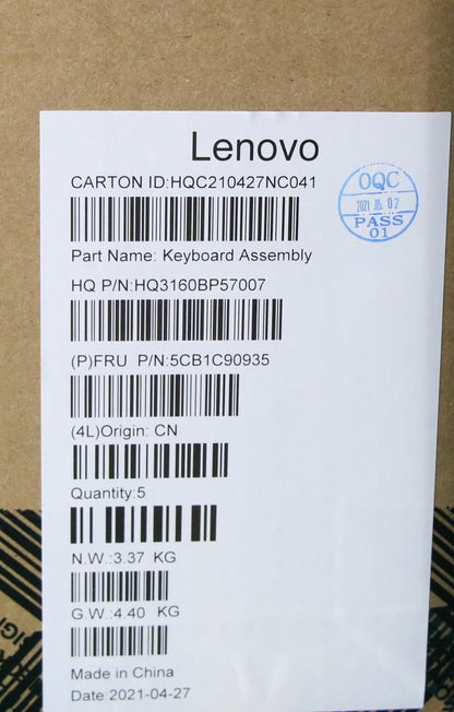 Lenovo Flex 3 11M836 Palmrest Cover Touchpad Keyboard UK Europe Grey 5CB1C90935