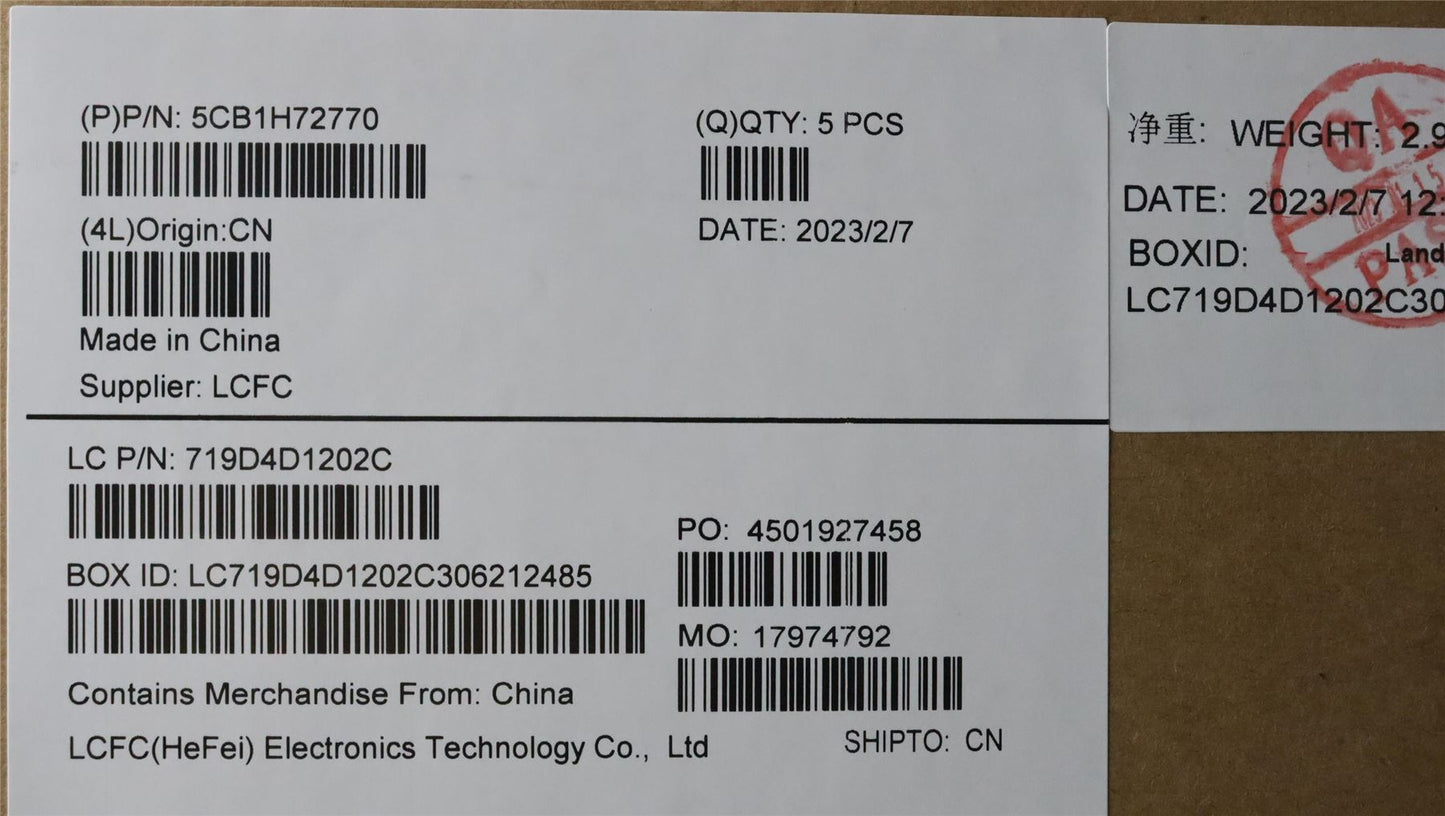 Lenovo Upper Case ASM_SPA L82RM MB_FP 5CB1H72770