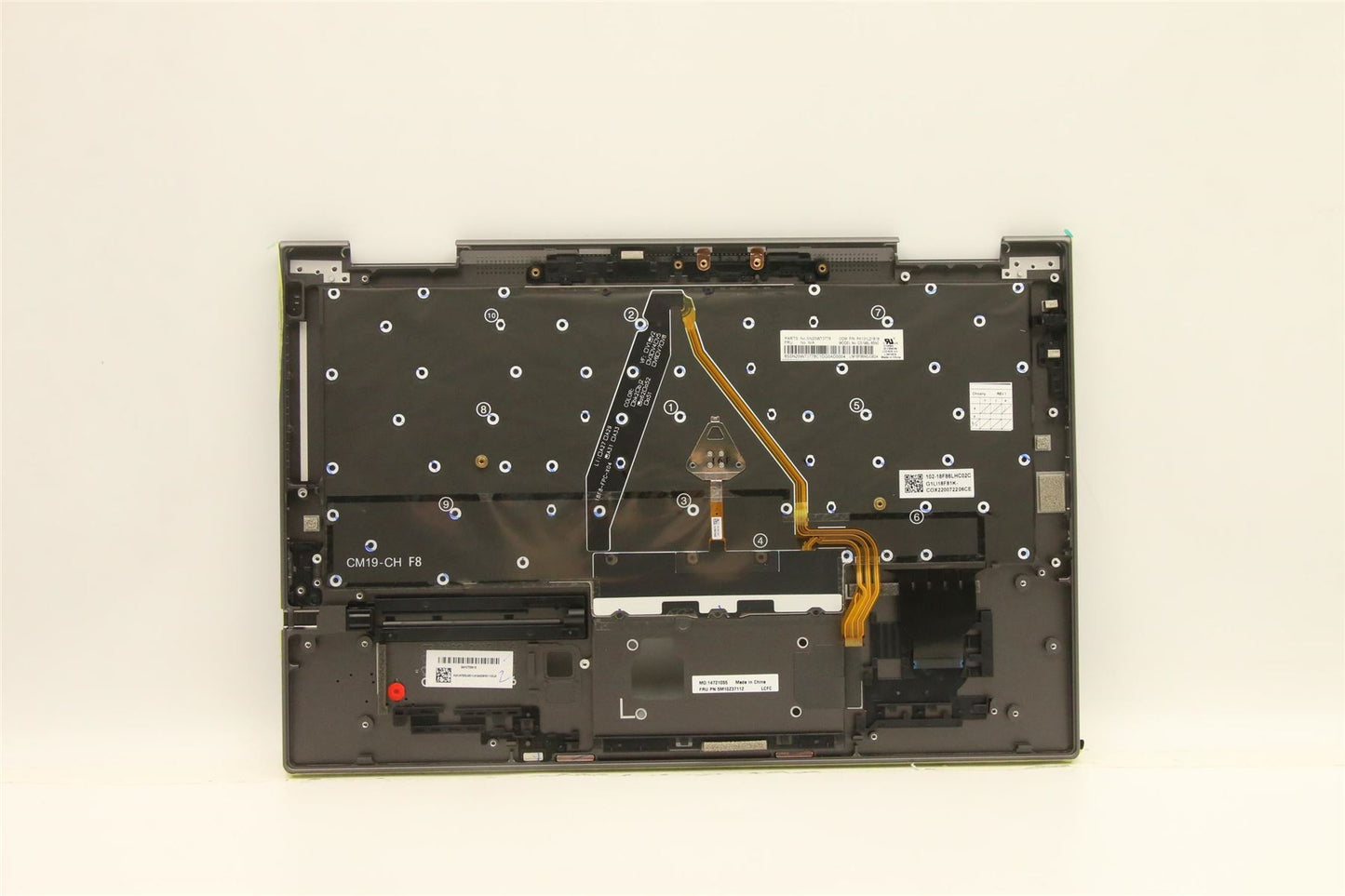 Lenovo ThinkPad X1 5th Gen Keyboard Palmrest Top Cover Norwegian 5M10Z37112