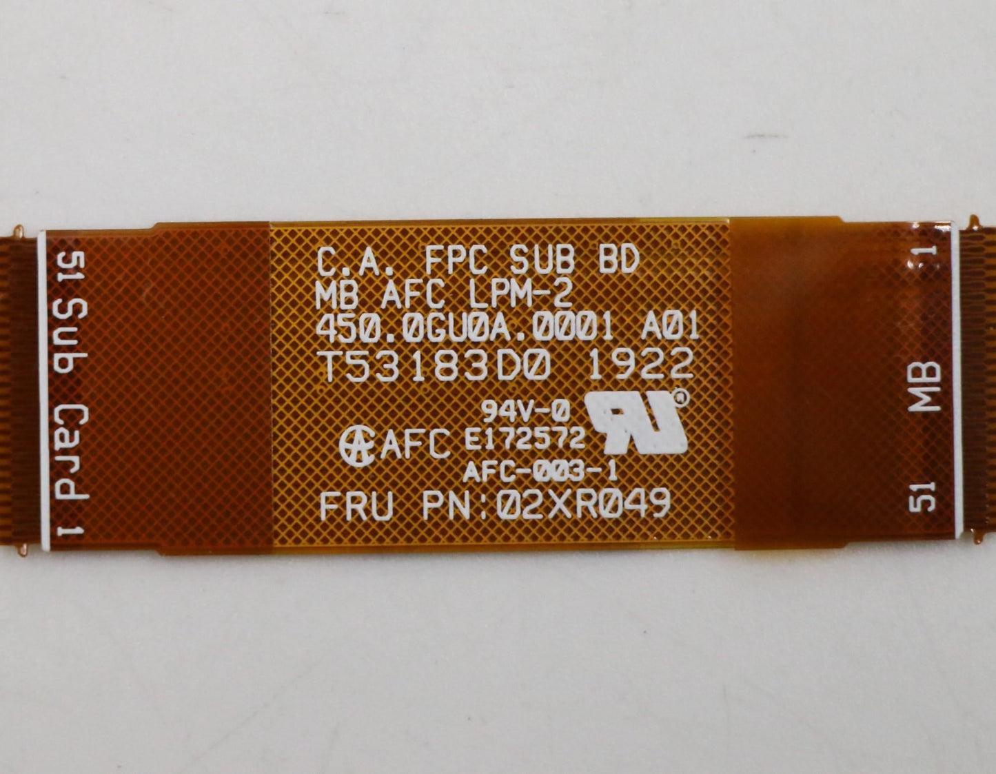 Lenovo ThinkPad X1 2nd X1 3rd P1 2 P1 3 Keyboard FPC Cable 02XR049