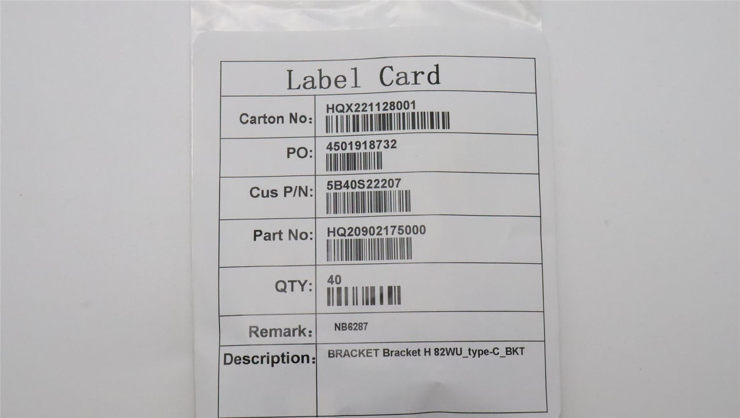 Lenovo Bracket H 82WU_type-C_BKT 5B40S22207