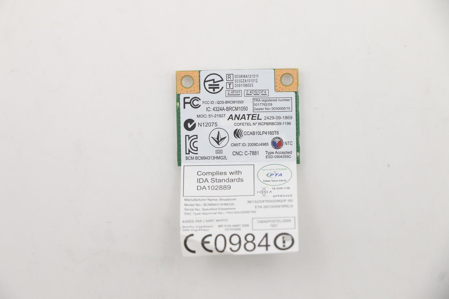 Lenovo Cbt BCM4313 MOW M NB HMC WiFi WLAN PCIe PCI Board 20002505