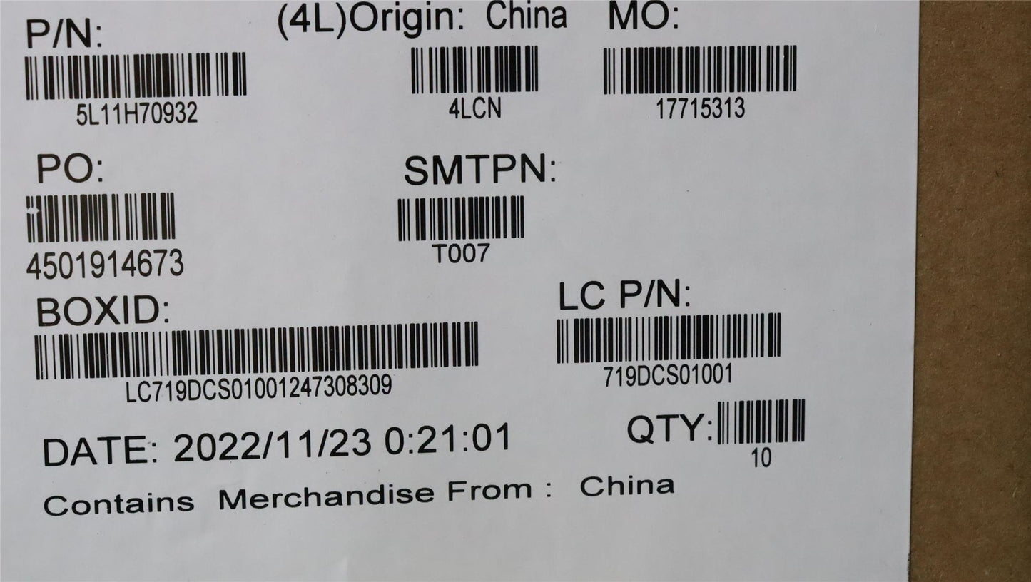 Lenovo P15v G3 FRU LABEL KITS 5L11H70932