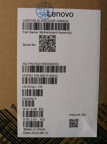 Lenovo ThinkBook 14 G4+ IAP Motherboard Mainboard UMA INTELI51240P 5B21F36502