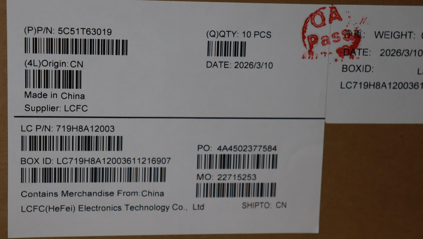 Lenovo CARDPOP FRU SMALL/B NSH093 MCB20 Board 5C51T63019