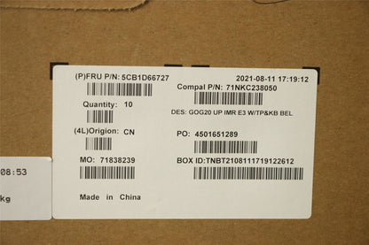 Lenovo IdeaPad 3-15ACH6 Palmrest Cover Touchpad Keyboard Belgian 5CB1D66727