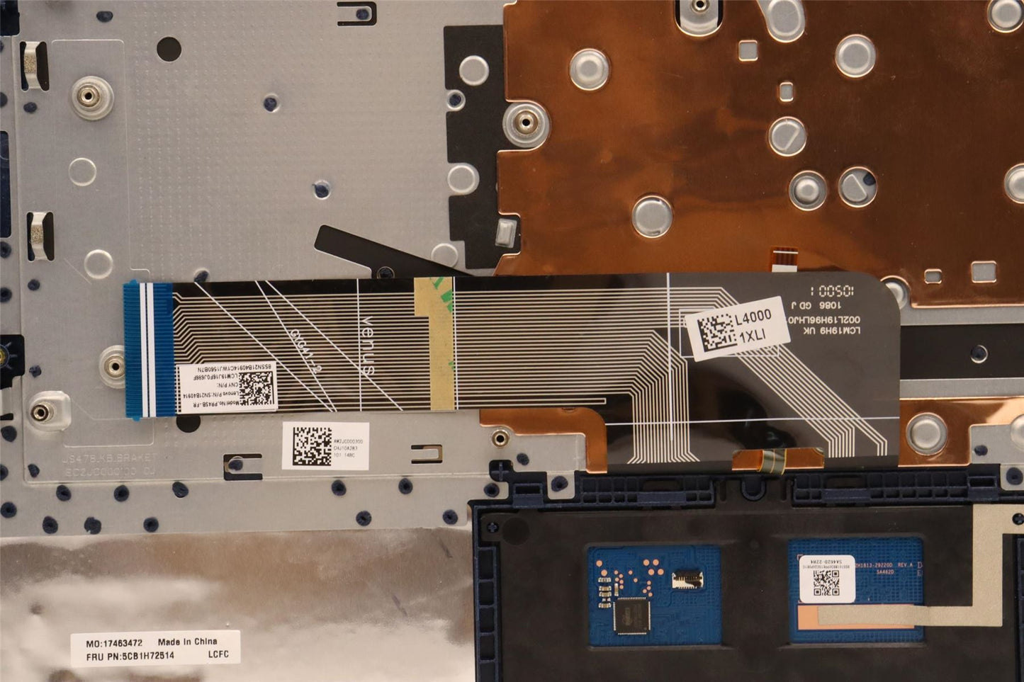 Lenovo Upper Case ASM_FRA L82RM AB_NFP_BL 5CB1H72514