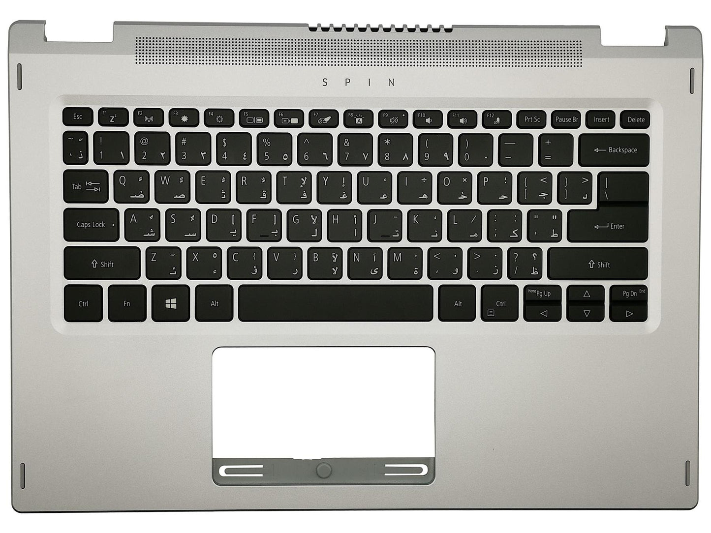 Acer Spin SP114-31 SP114-31N Palmrest Cover Keyboard Arabic Silver 6B.ABGN1.001