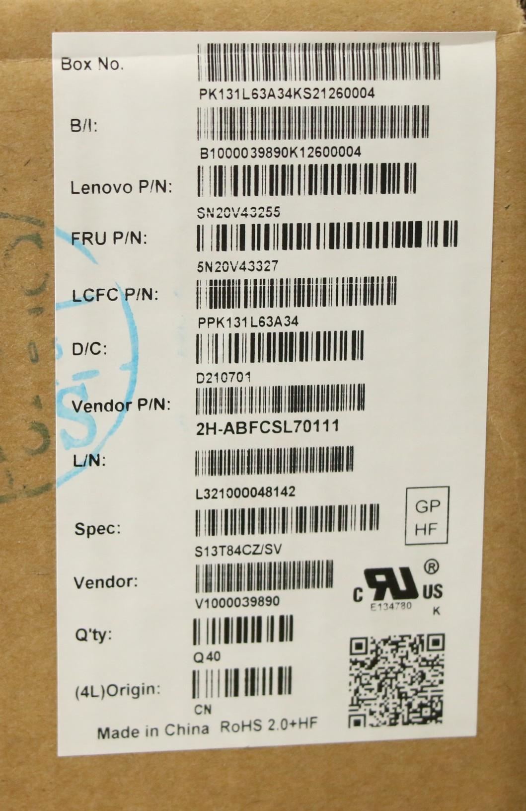 Lenovo ThinkPad L13 2 X13 Keyboard Czech Slovakian Black 5N20V43327