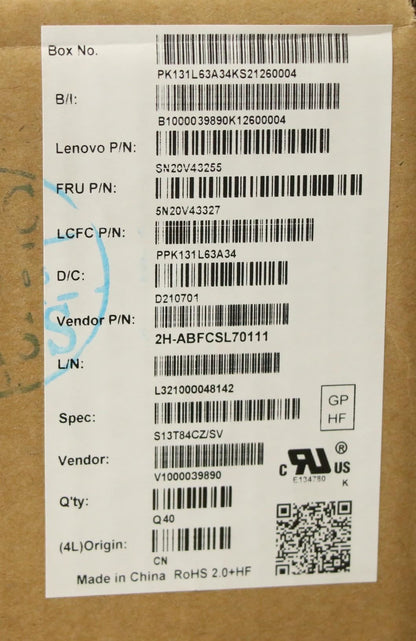 Lenovo ThinkPad L13 2 X13 Keyboard Czech Slovakian Black 5N20V43327