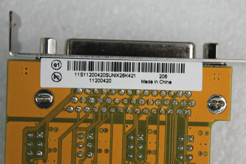 Lenovo Sunix 4 ports card LP (R) Serial PCIe PCI Board 11200420