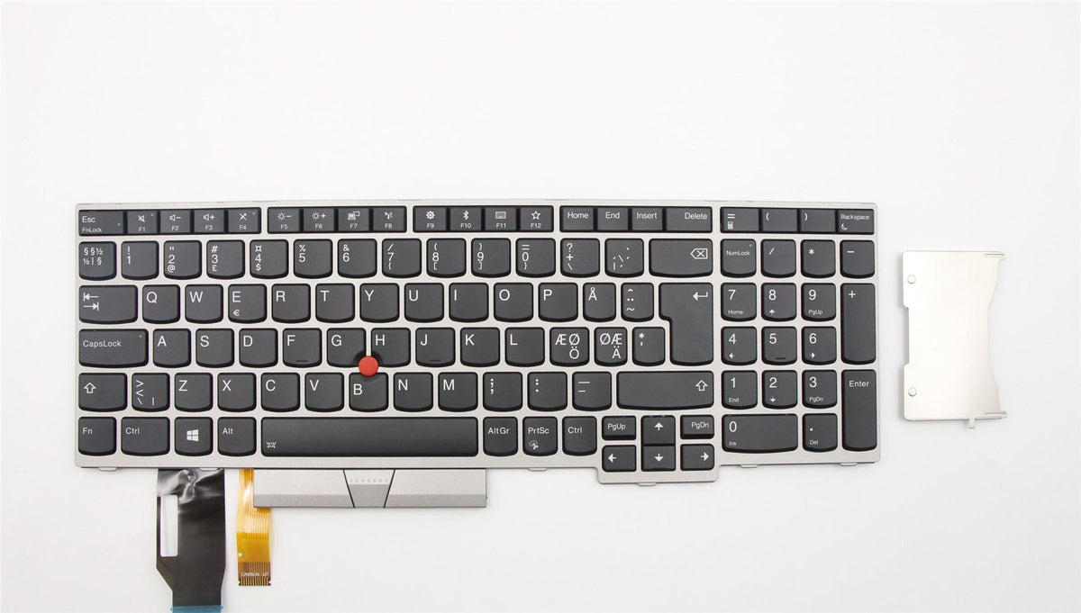 Genuine Lenovo ThinkPad E580 E590 Keyboard Nordic Silver Backlit 01YN779 01YN699