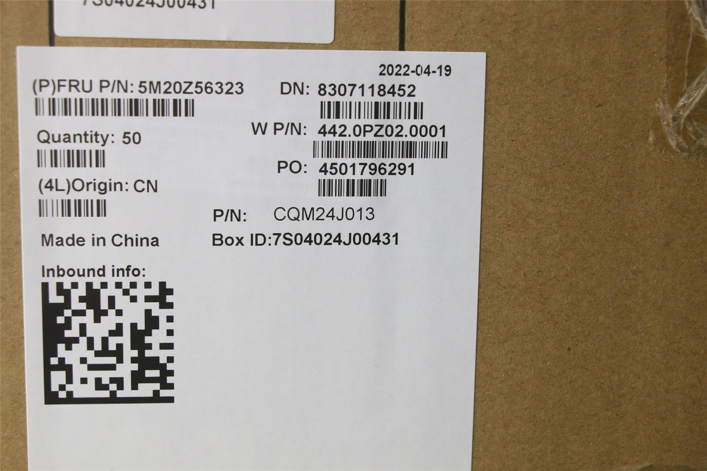 Lenovo 5M20Z56323 MECHANICAL FRU MECH Dummy SMART CARD