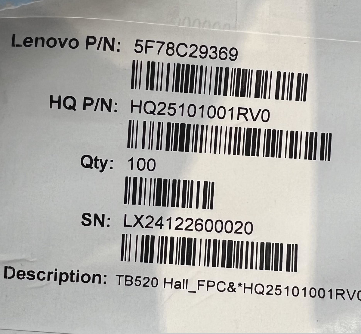 Lenovo TB520FU Hall FPC&*HQ25101001RV0 CS FPC Board 5F78C29369