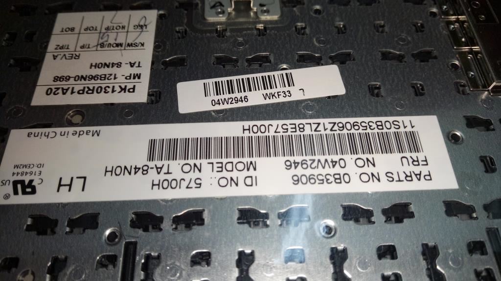 Lenovo Tanner-KBD NOR Norwegian Keyboard 04W2946
