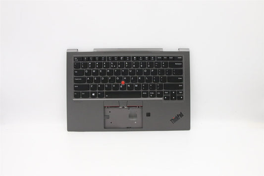 Lenovo Yoga X1 4th Keyboard Palmrest Top Cover US International Grey 5M10V24919