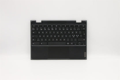 Lenovo Chromebook 100e 2nd Keyboard Palmrest Top Cover Nordic Black 5CB0Y57917