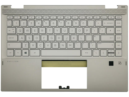 HP Pavilion 14-DW Palmrest Cover Keyboard UK Silver L96521-031