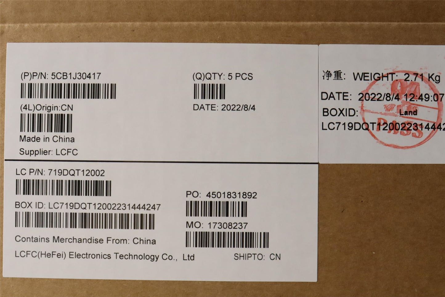 Lenovo LCD Cover L 82UH GREY_NORMAL 5CB1J30417