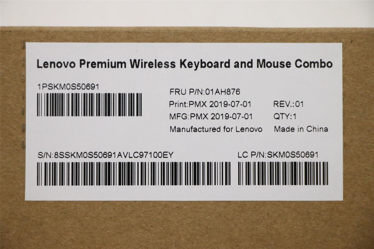 Lenovo IdeaCentre A940-27ICB A540-27ICB Wireless Keyboard Mouse US Grey 01AH876