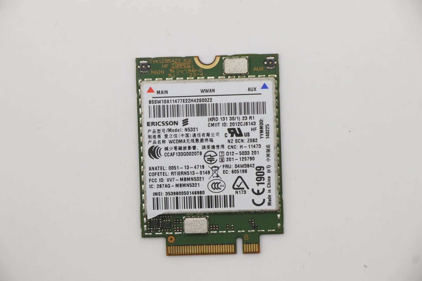Lenovo Ericsson N5321 WCDMA NGFF WOW WWAN Board 20200464