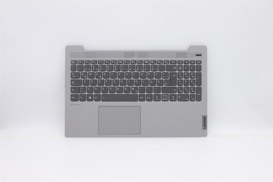 Lenovo IdeaPad 5 15IIL05 Palmrest Cover Touchpad Keyboard German Grey 5CB0X56090