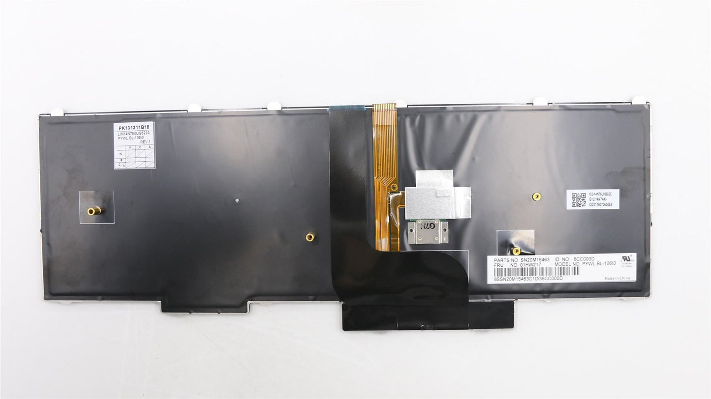 Lenovo ThinkPad P51 P71 Tastatur Italienisch Schwarz Hintergrundbeleuchtung 01HW217
