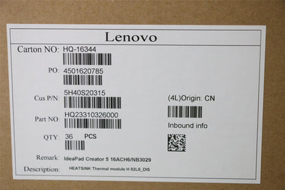 Lenovo Thermal module H 82L5_DIS 5H40S20315